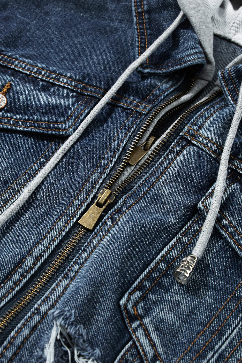 Brooklyn Layers Hooded Denim Jacket