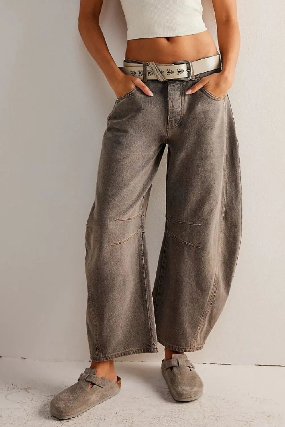 Weekend Muse Wide-Leg Pocket Jeans