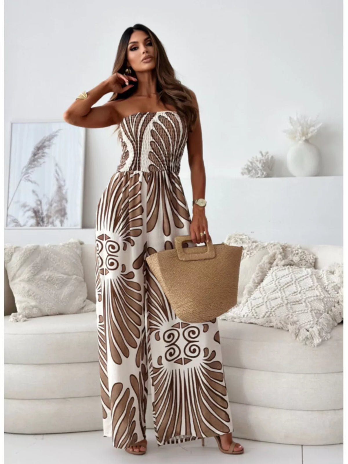 Modern Muse Strapless Wide-Leg Jumpsuit