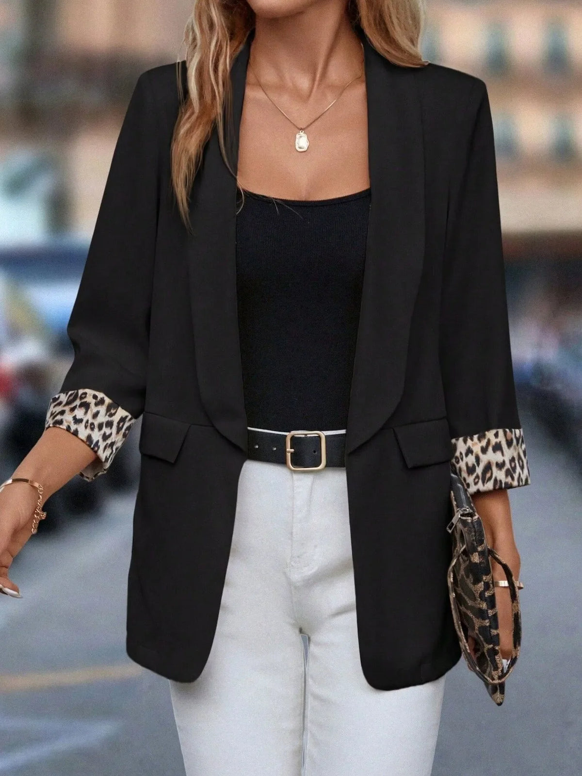Monaco Wild Open-Front Blazer