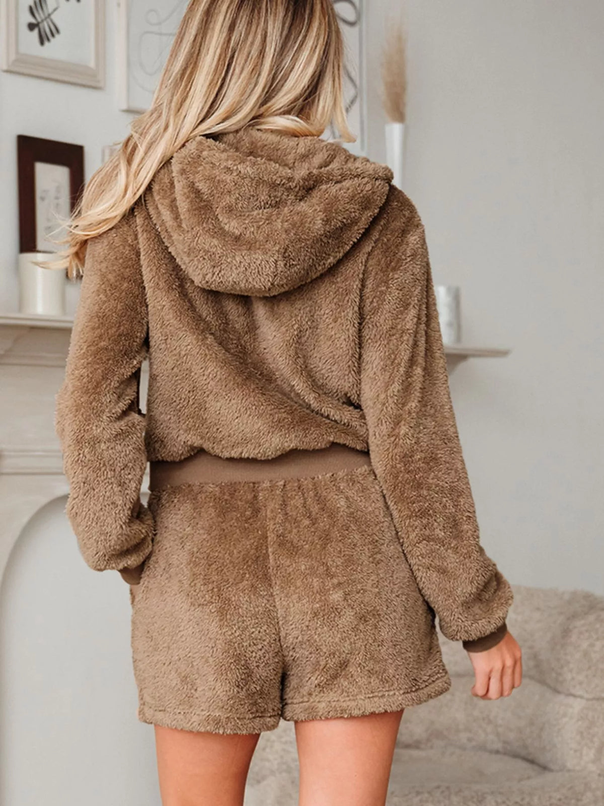 Brooklyn Bloom Hoodie & Drawstring Shorts Set