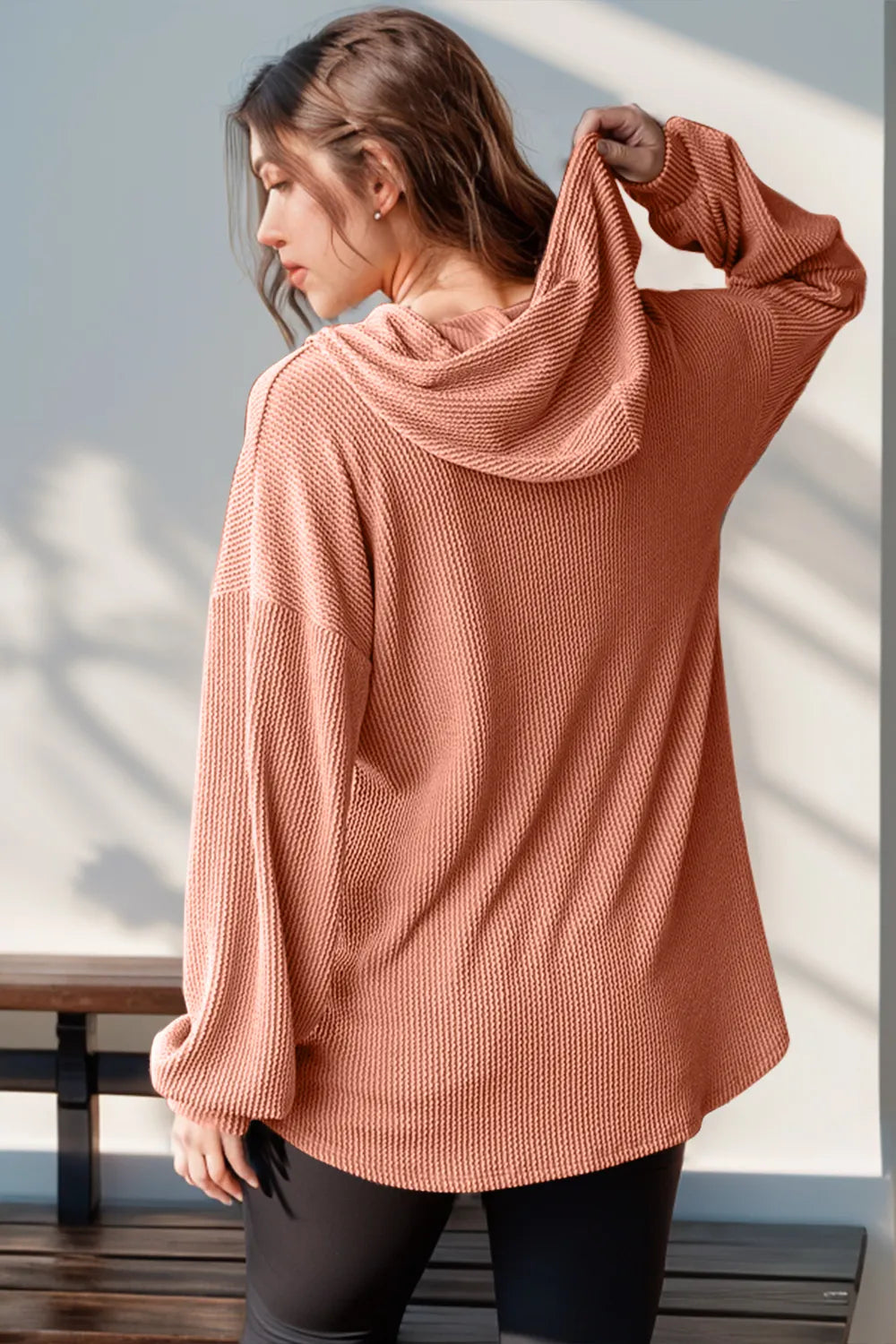 Street Style Half Button Hoodie