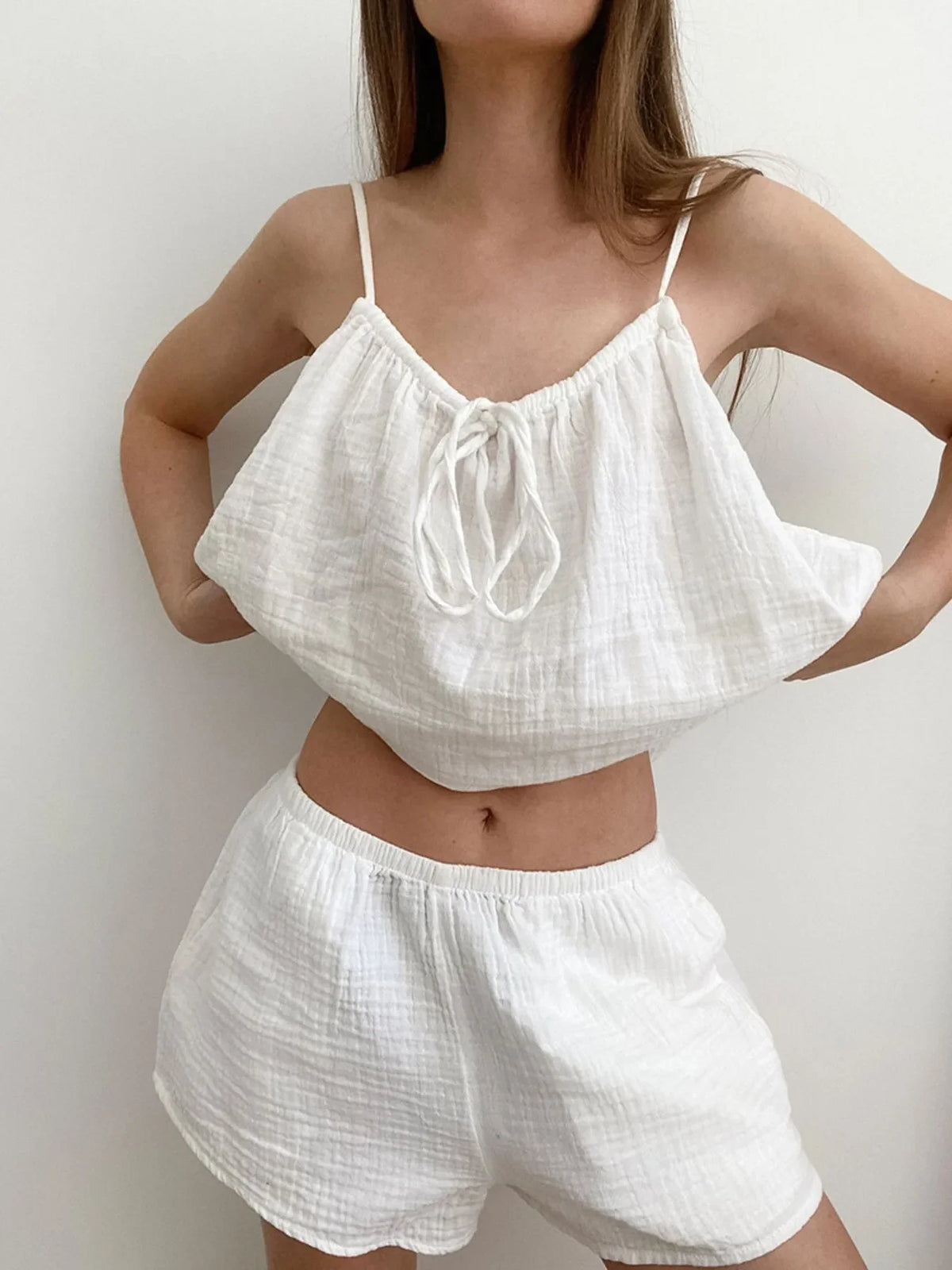 Serenade Tie Front Cami and Shorts Set