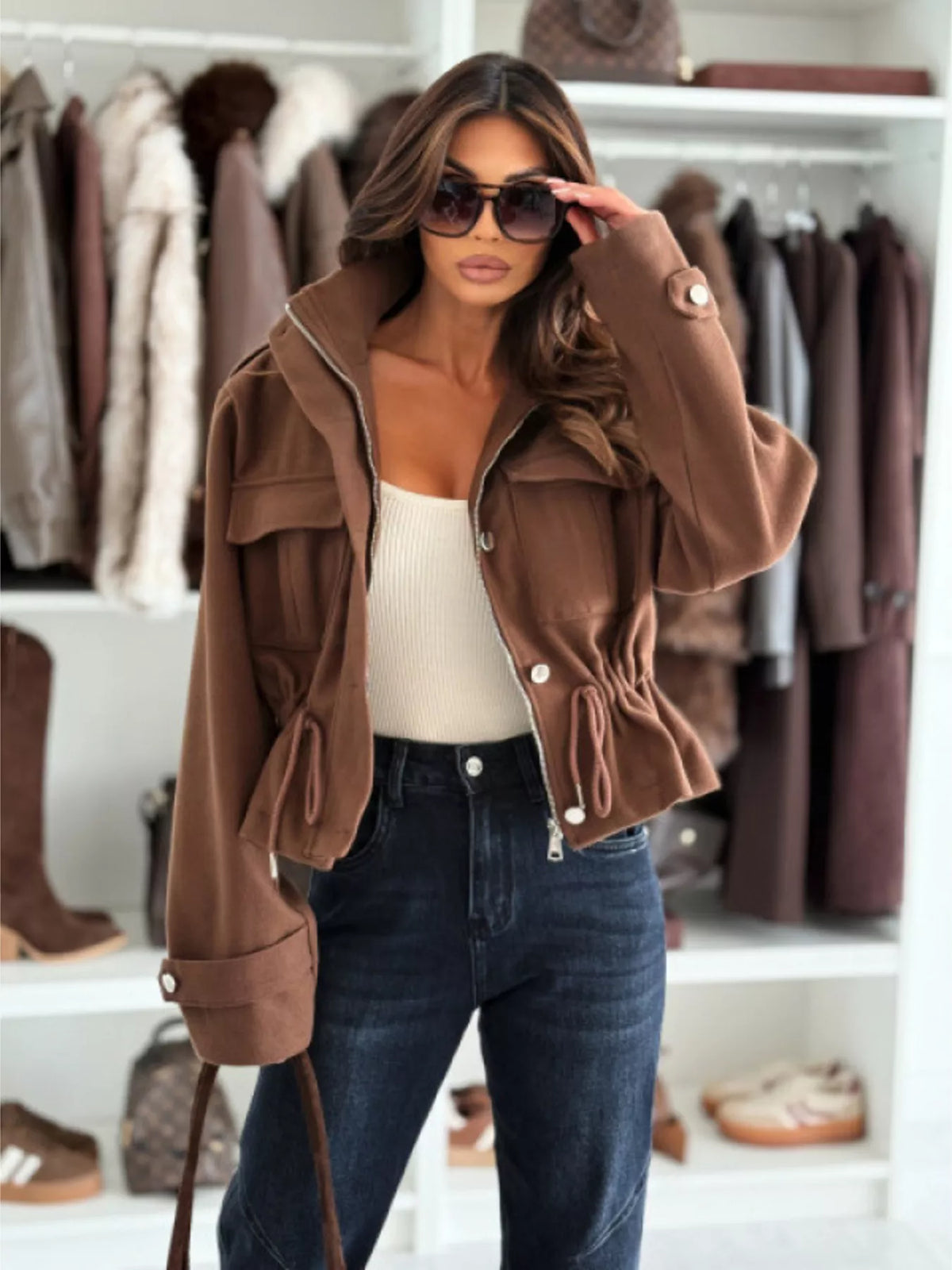 Dockside Cinch Cropped Jacket