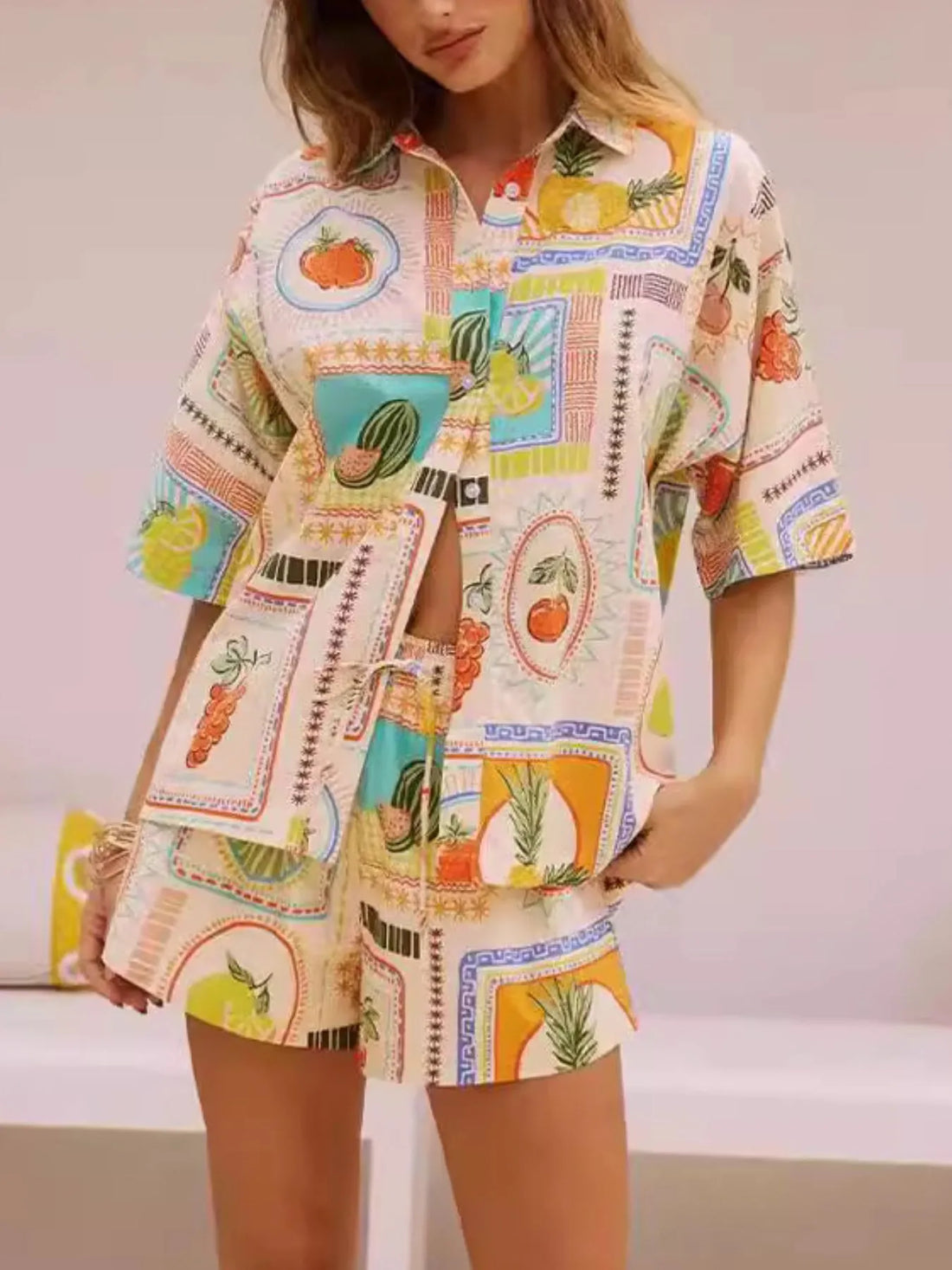 Riviera Button-Up Shirt & Shorts Set