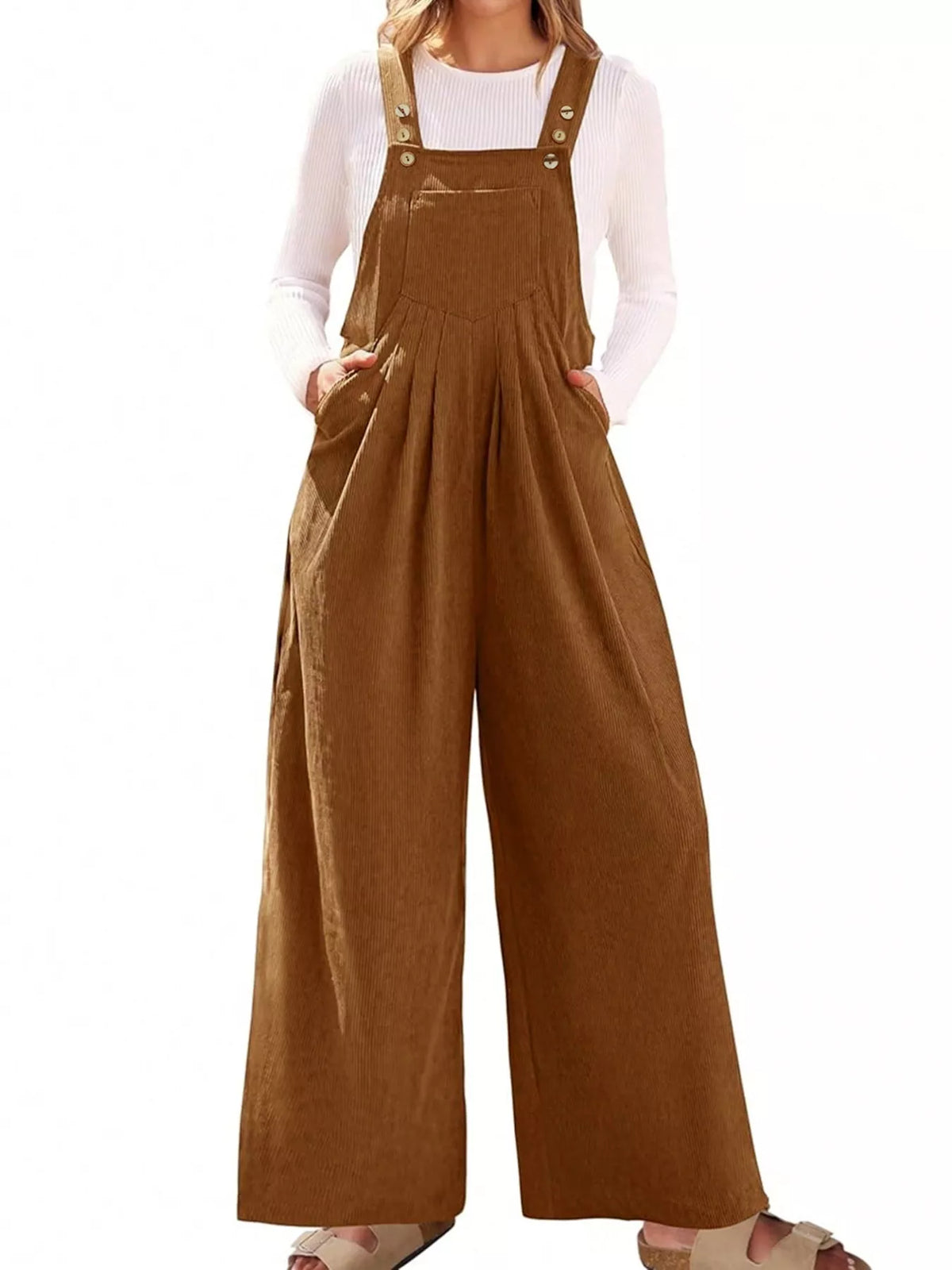 Effortless Muse Ruched Wide-Leg Jumpsuit
