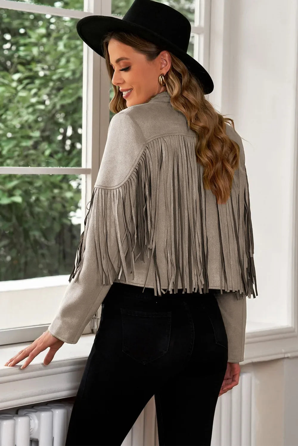 Harbor Fringe Cropped Blazer