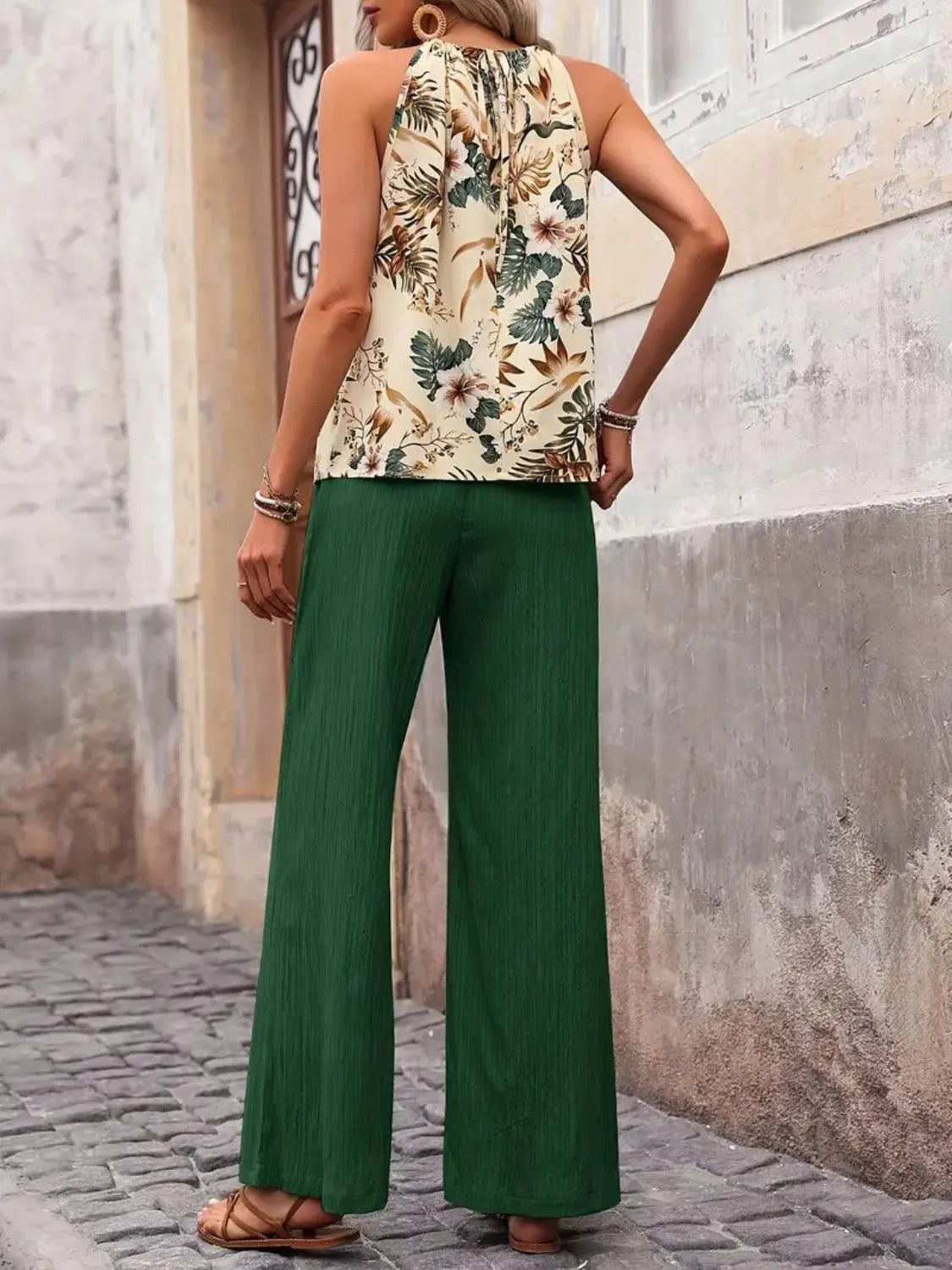 Sunset Flow Tank & Wide-Leg Pants Set