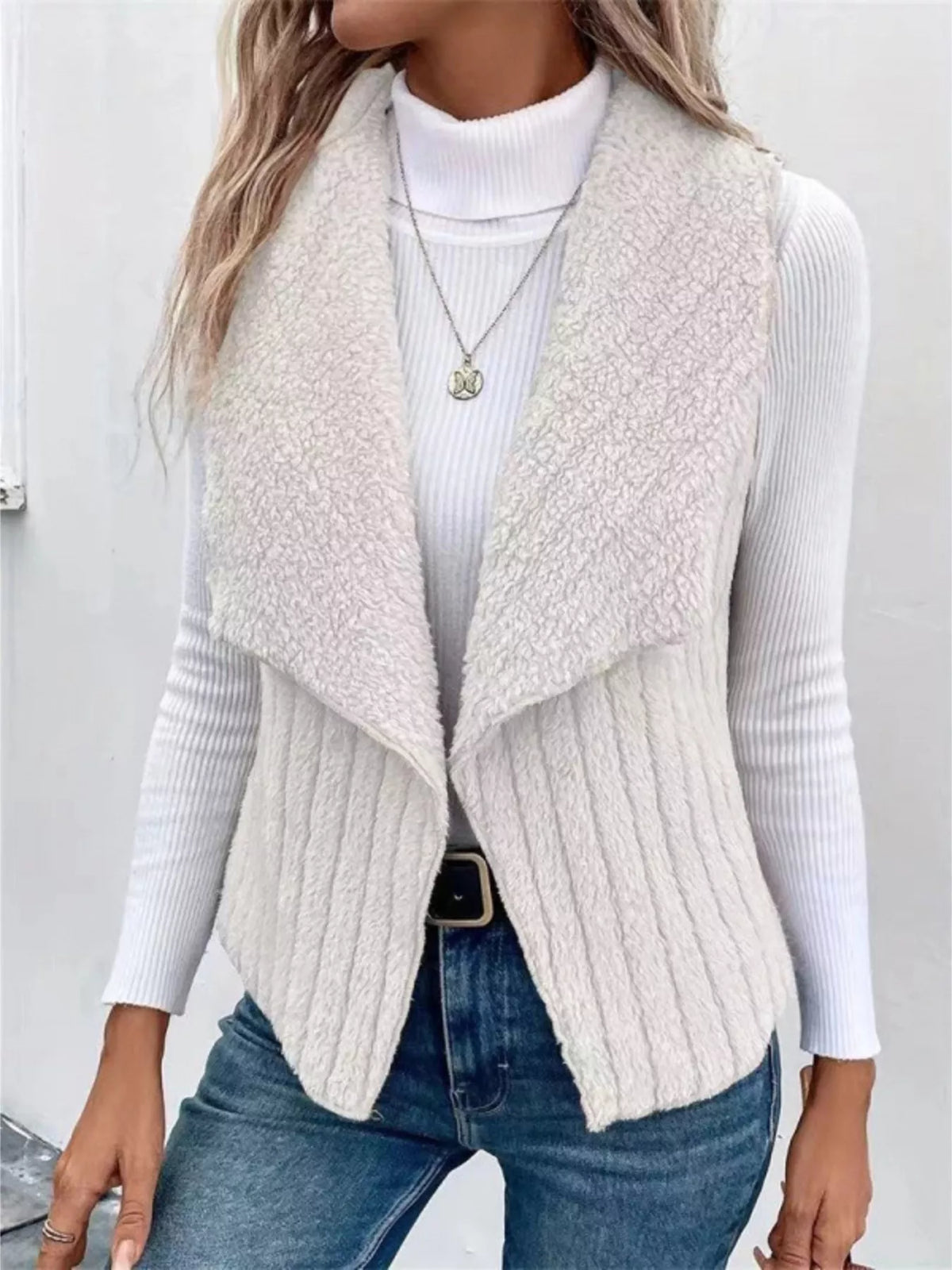 Fireside Drape Fleece Vest Coat