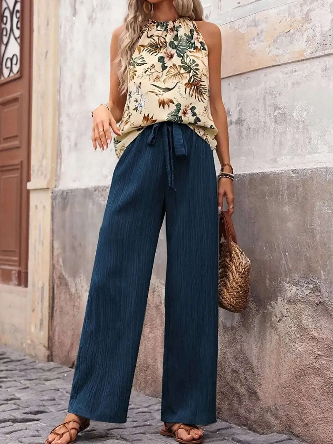 Sunset Flow Tank & Wide-Leg Pants Set