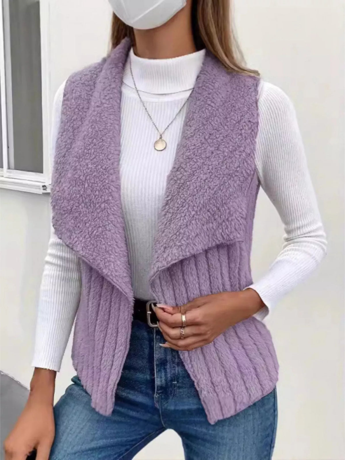 Fireside Drape Fleece Vest Coat