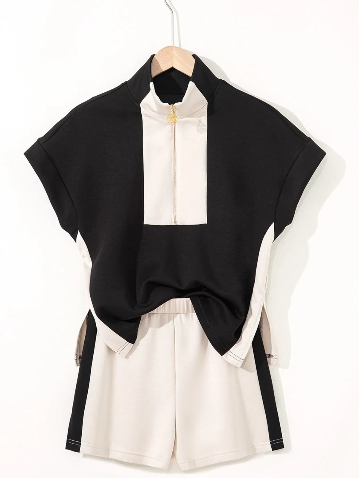 Metro Muse Color Block Top & Shorts Set