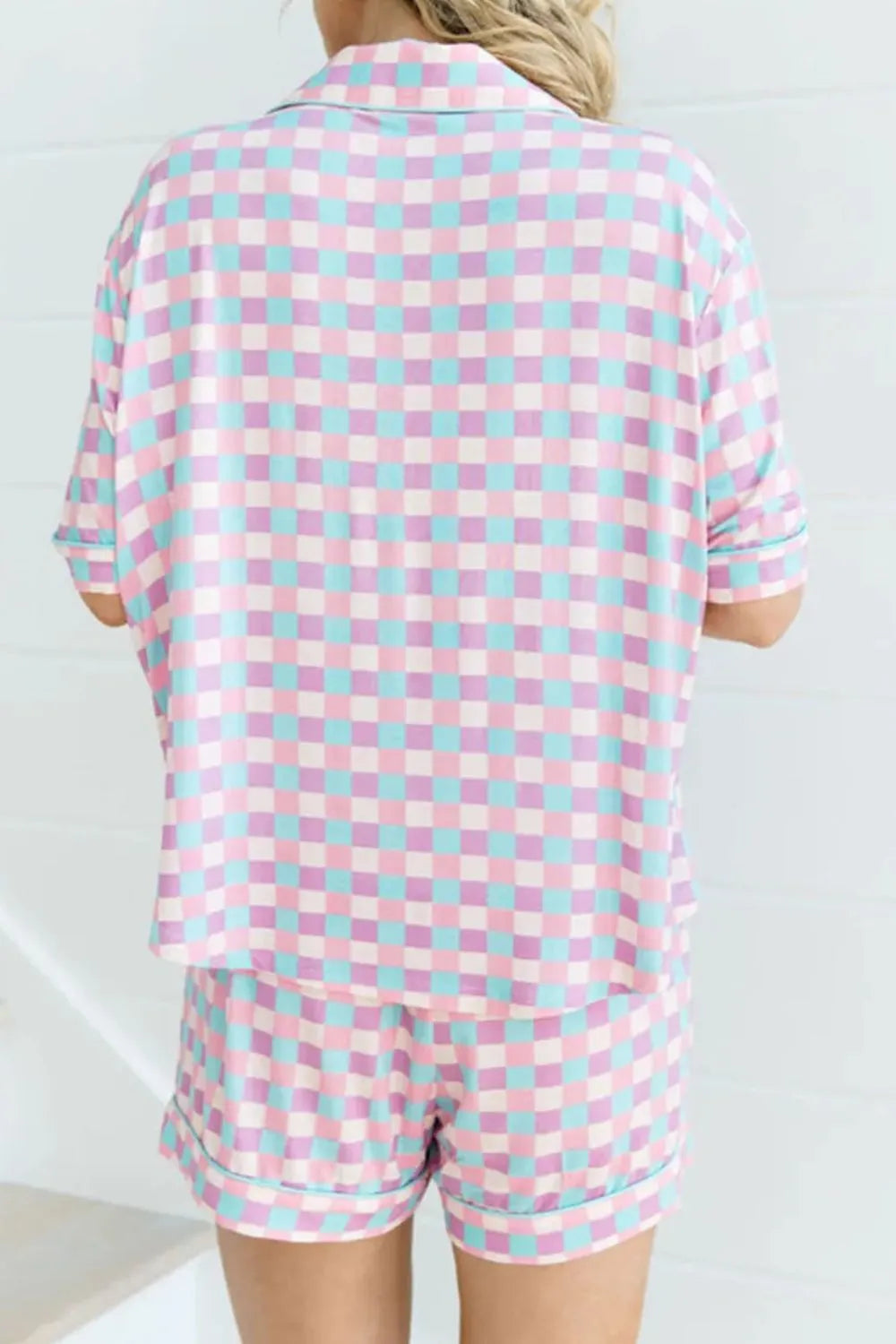 Cozy Corner Plaid Top & Shorts Set