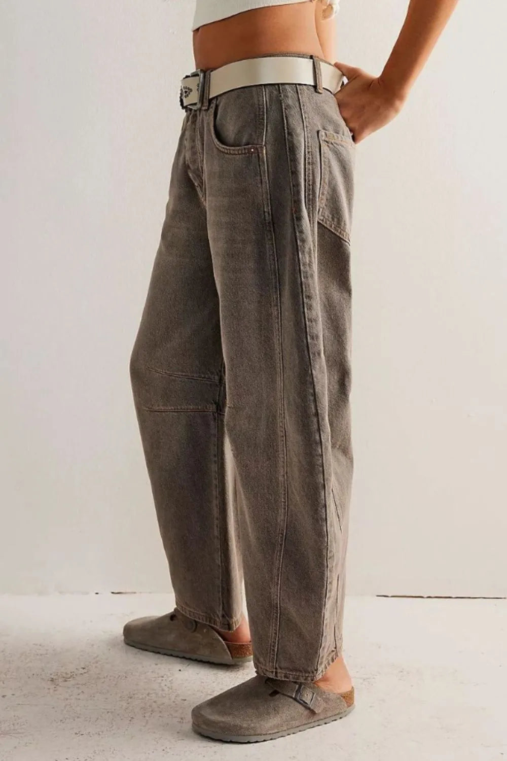 Weekend Muse Wide-Leg Pocket Jeans