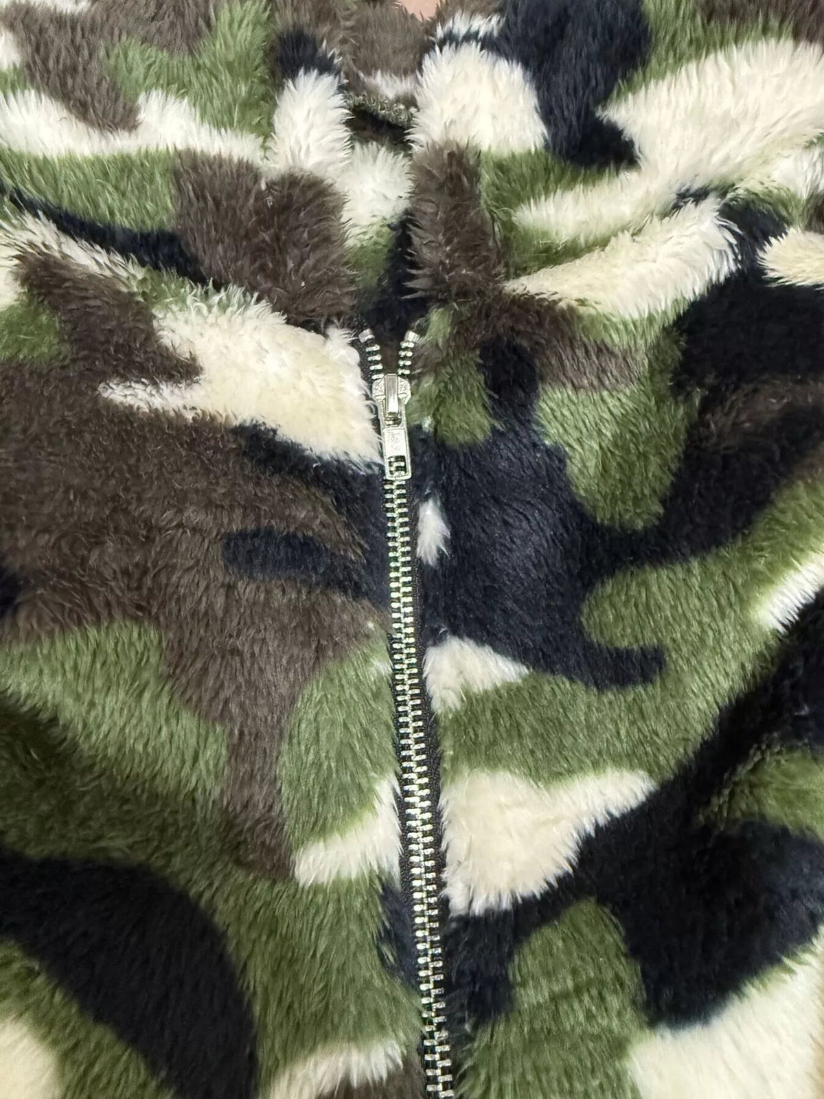 Urban Camo Fuzzy Zip Hoodie