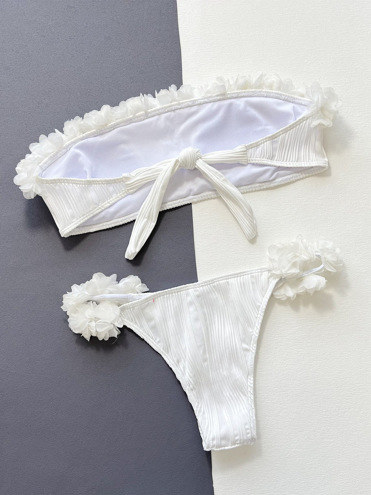 Siren Muse Appliqu¨¦ Tie-Back Bikini Set