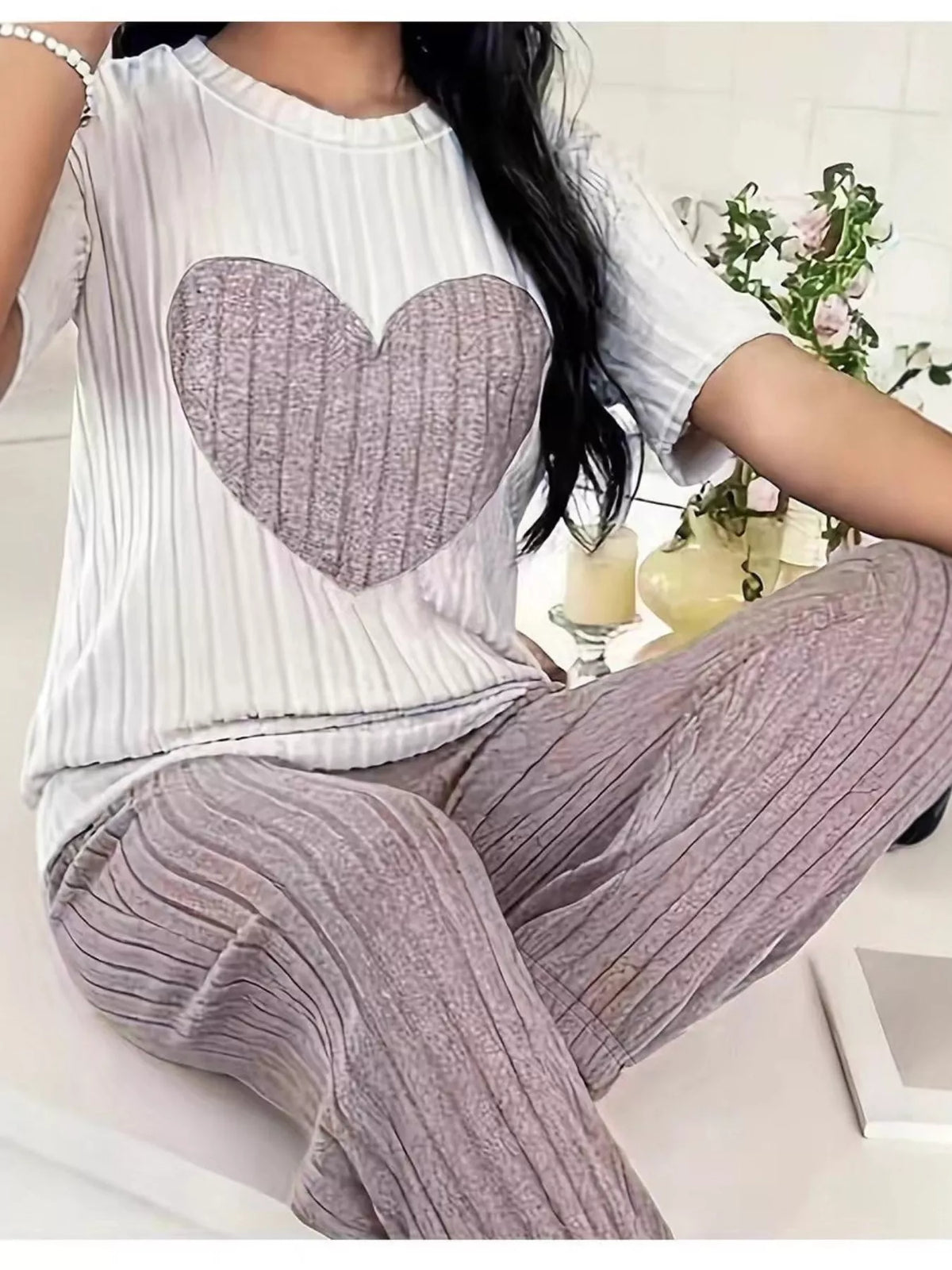 Wild At Heart Knit Top & Pants Set