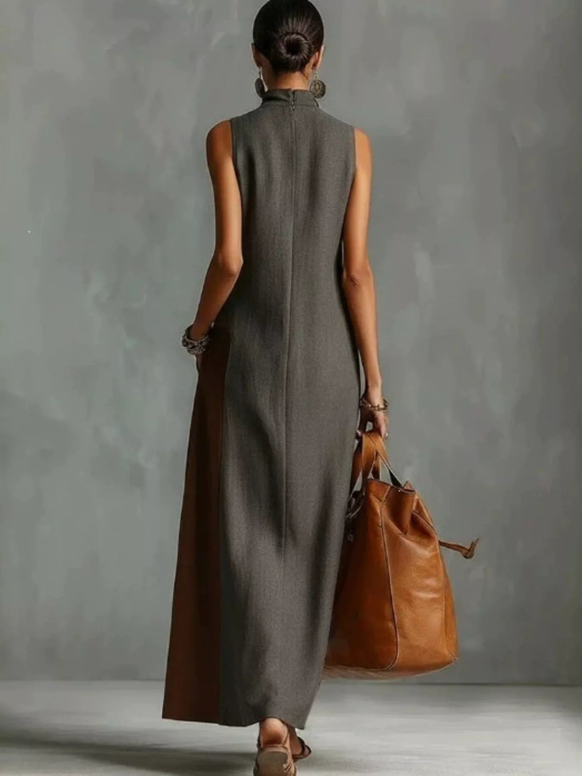 Bold Muse Color Block Sleeveless Maxi Dress Plus Size