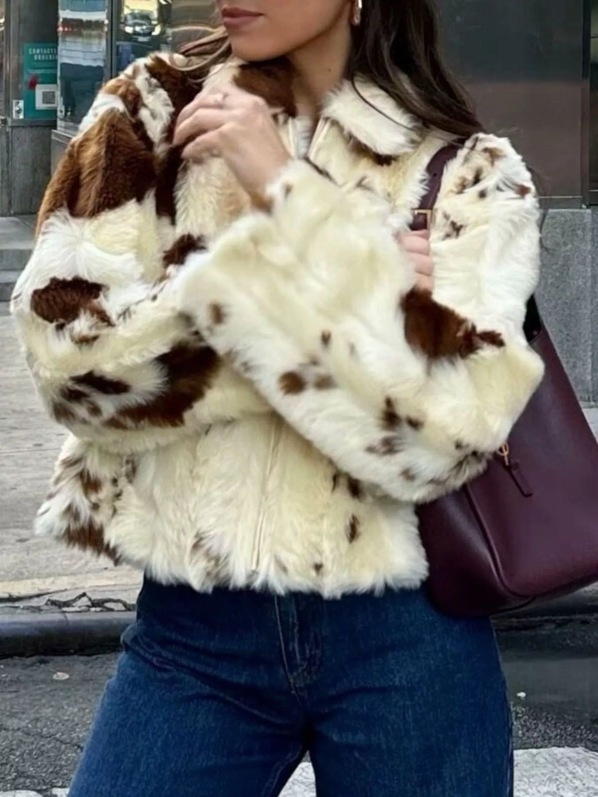 Midtown Muse Faux Fur Cropped Jacket