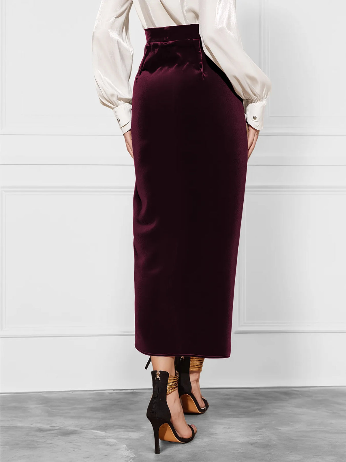 Soho Spirit Side Tied Velvet Skirt