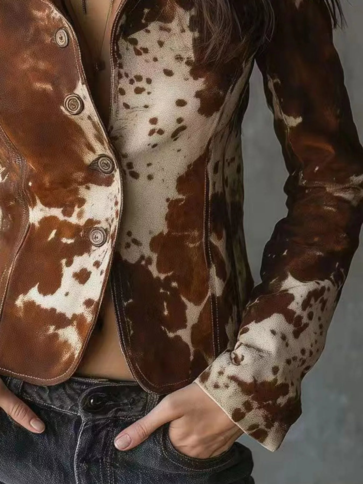 Wild West Cow Print Blazer