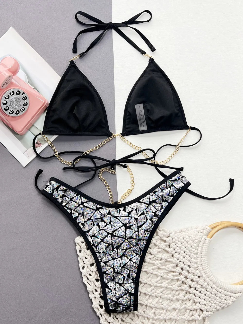 Marina Muse Sequin Halter Bikini