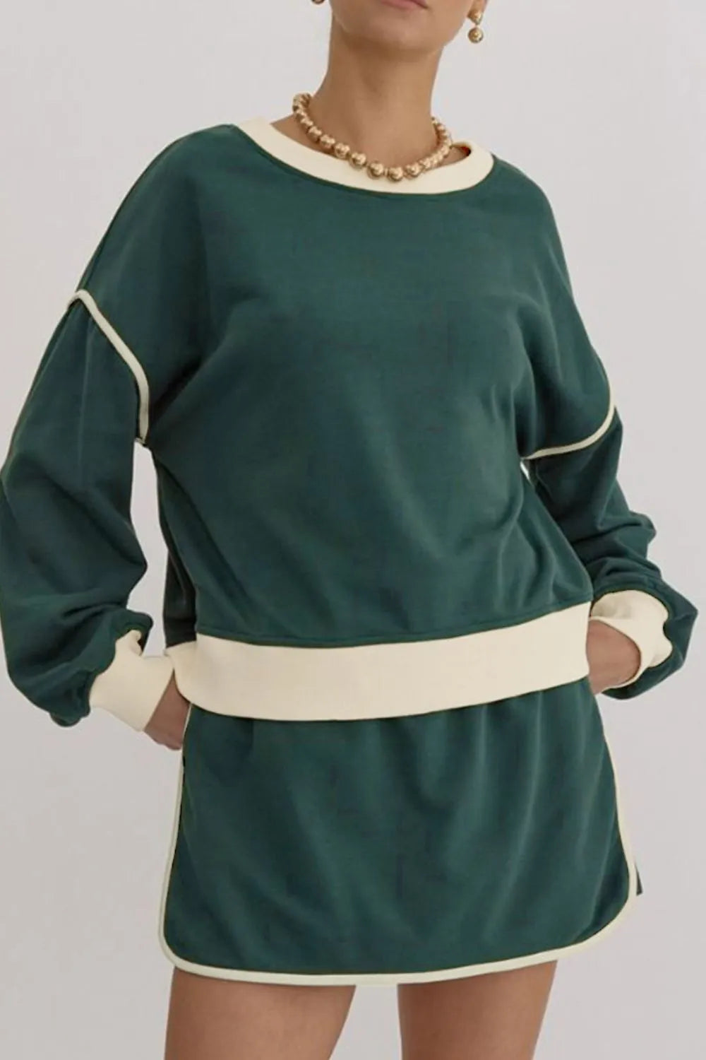Courtline Contrast Top & Skort Set