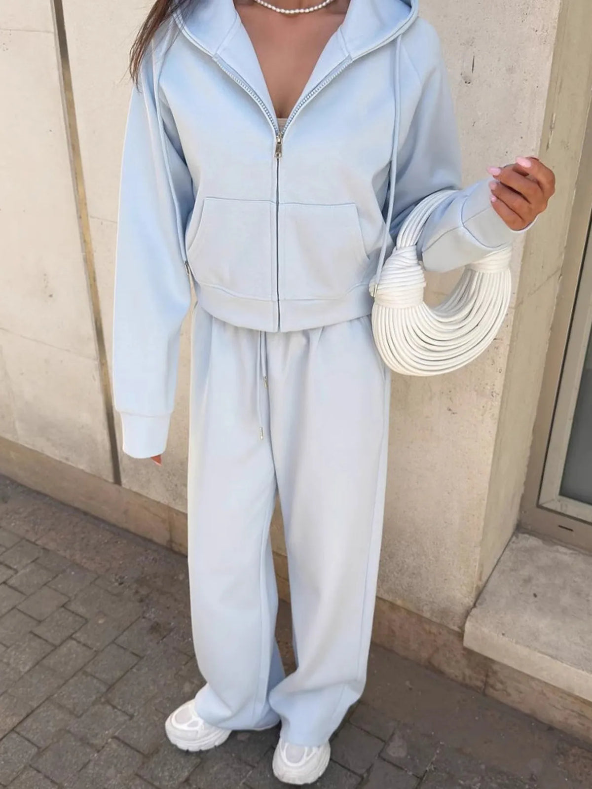 Skyline Glow Drawstring Hoodie & Pants Set