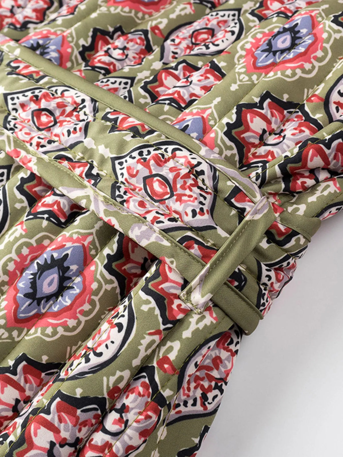 Cobblestone Muse Belted Floral Coat