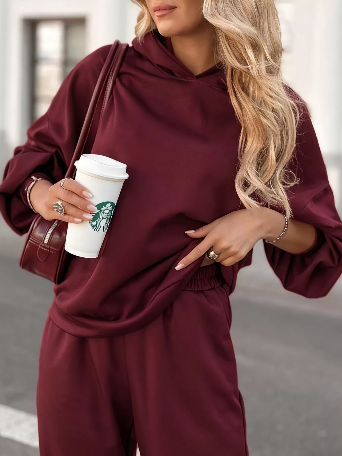 Rebel Chic Casual Hoodie & Cropped Pants Set