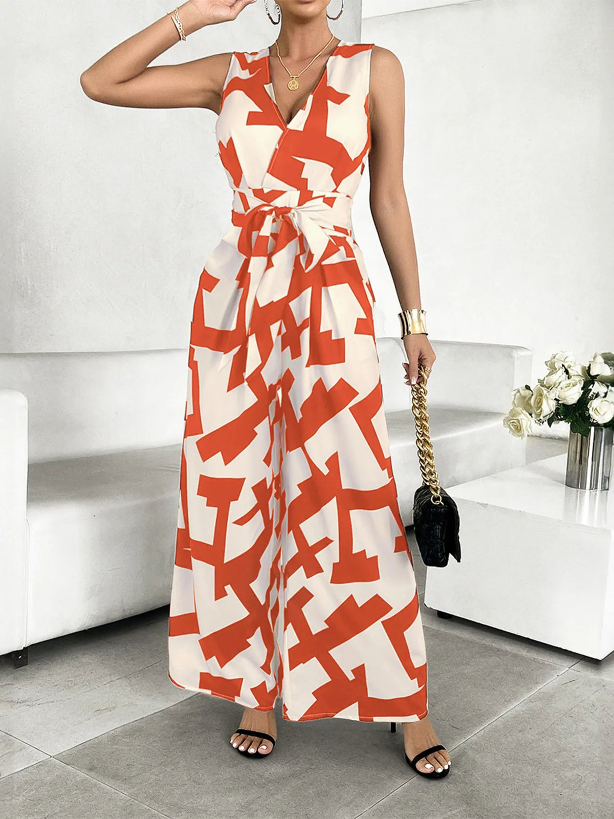 Studio Muse Printed Wide-Leg Jumpsuit